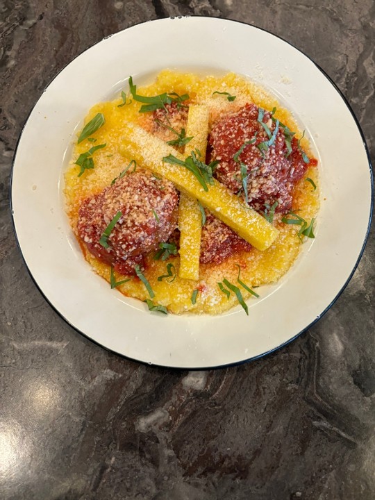 Meatballs and Polenta