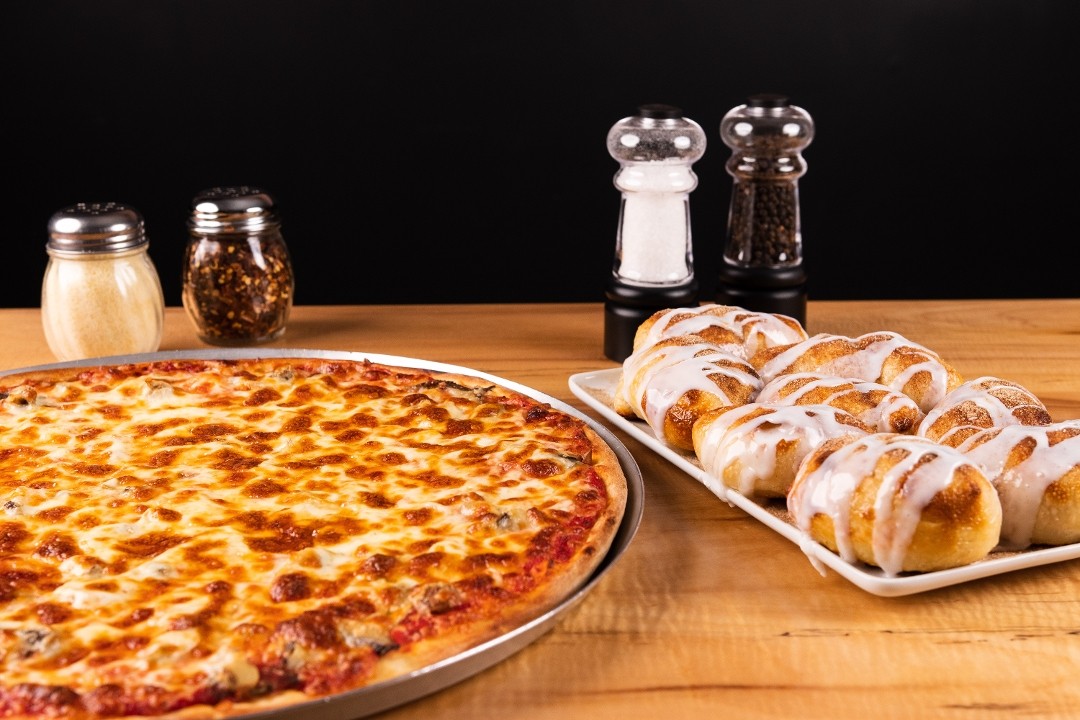 Large 1-Topping Pizza & Knots