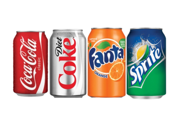 Soda's (Coke,Sprite, Diet Coke, Fanta)