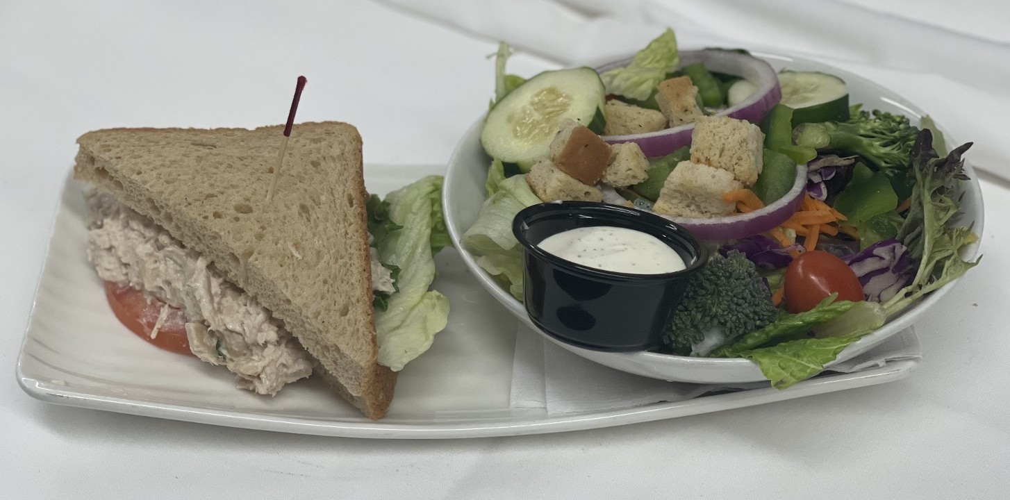 1/2 Tuna Sandwich and Salad Combo