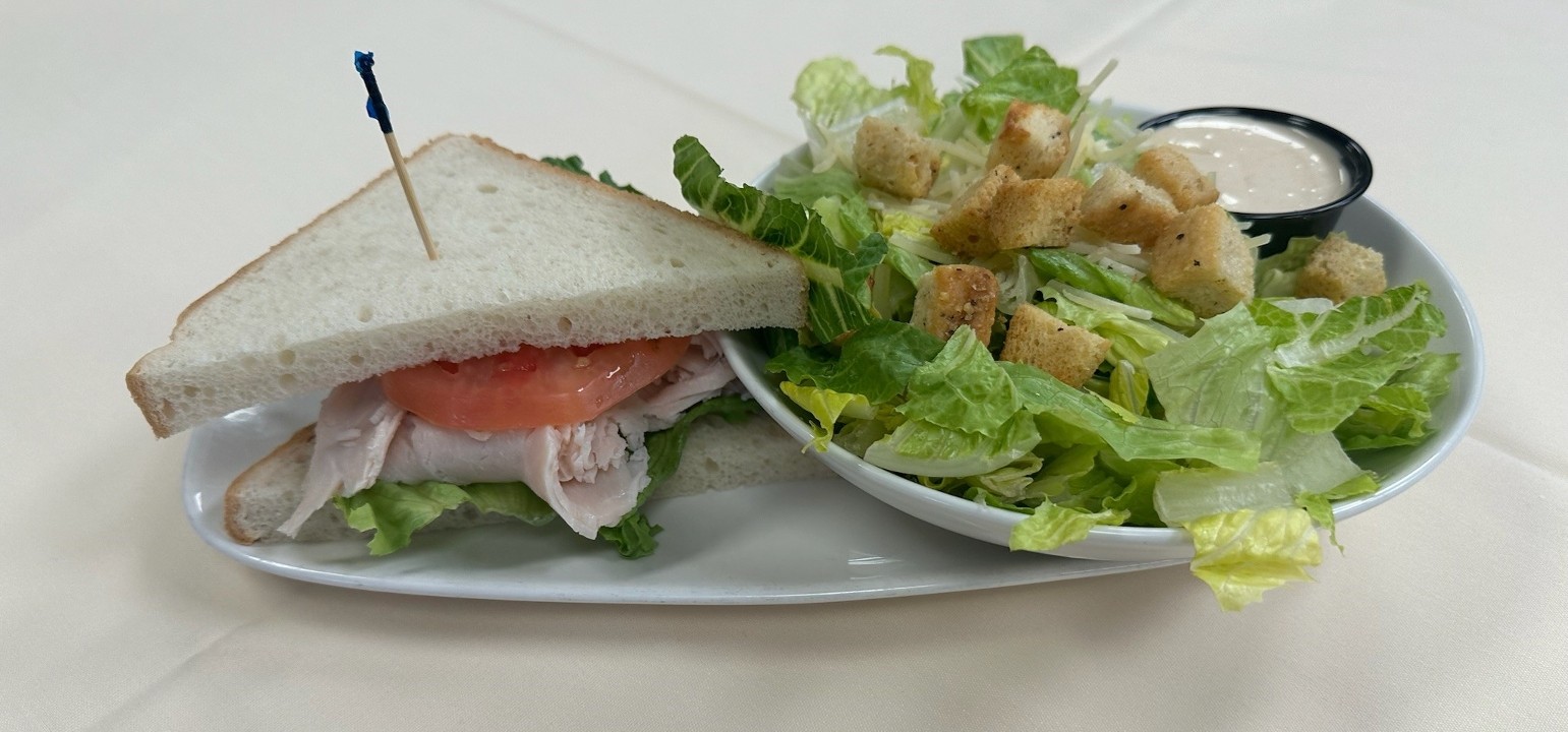 1/2 Turkey Sandwich & Salad Combo