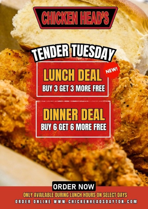 Tender Lover Tuesdays Lunch Special = Free Side