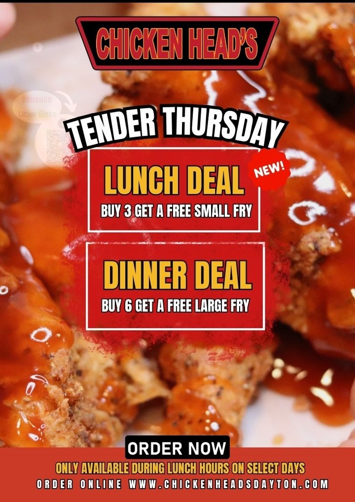 Thursday Tender Lunch  Special: Free fries!