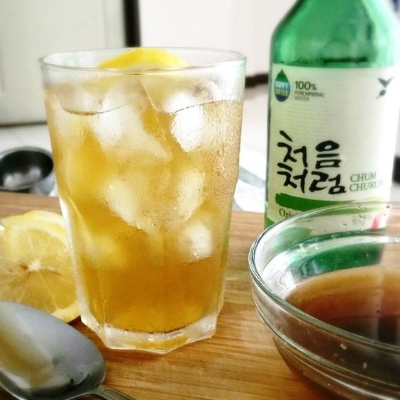 Korean Iced Green Tea Cocktail