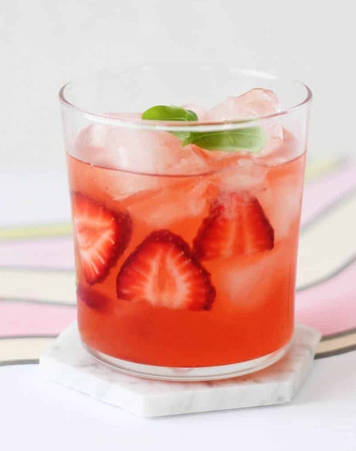 Strawberry Soju Cocktail w/ Mint & Ginger