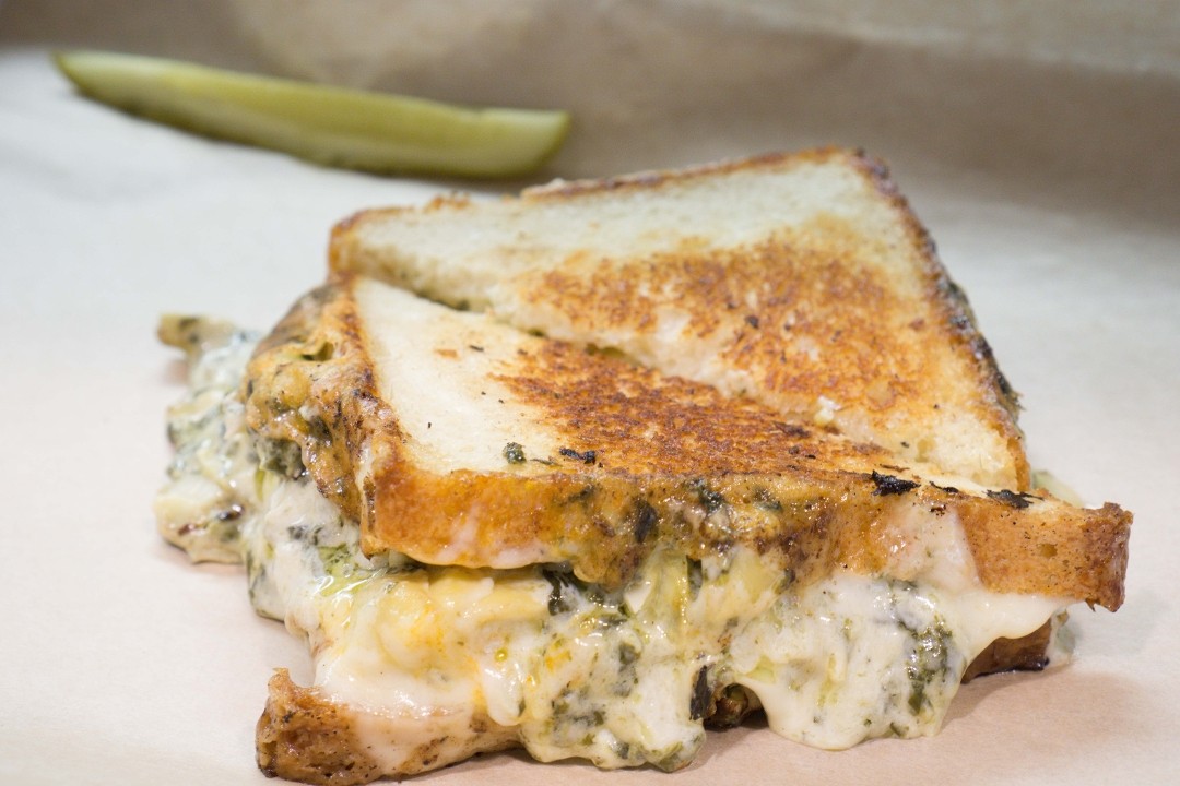 Spinach & Artichoke Grilled Cheese