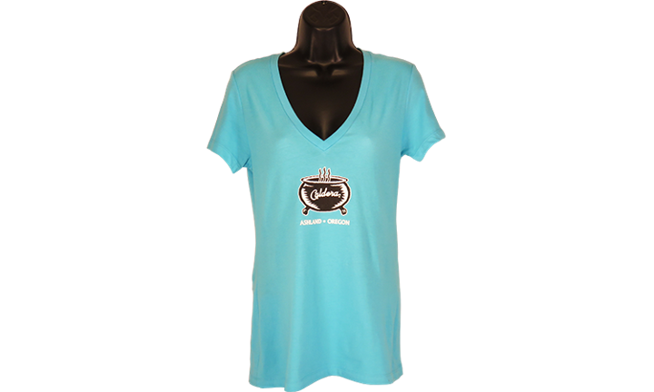 Women's Turquoise V Neck Shirt