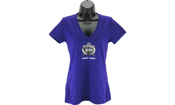 Women's Purple V Neck Shirt