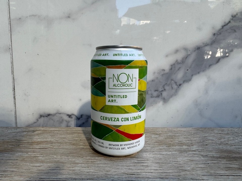 Untitled Art Cerveza Con Limon N/A, 12 oz Non-Alcoholic Beer Can (0% ABV)