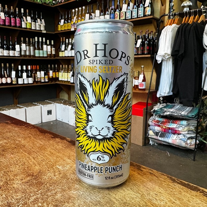 Dr Hops Spiked Living Seltzer Pineapple Punch, 12 oz Hard Seltzer Can (6% ABV)