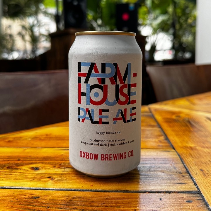 Oxbow Farmhouse Pale Ale, 12 oz Beer Can (6% ABV)