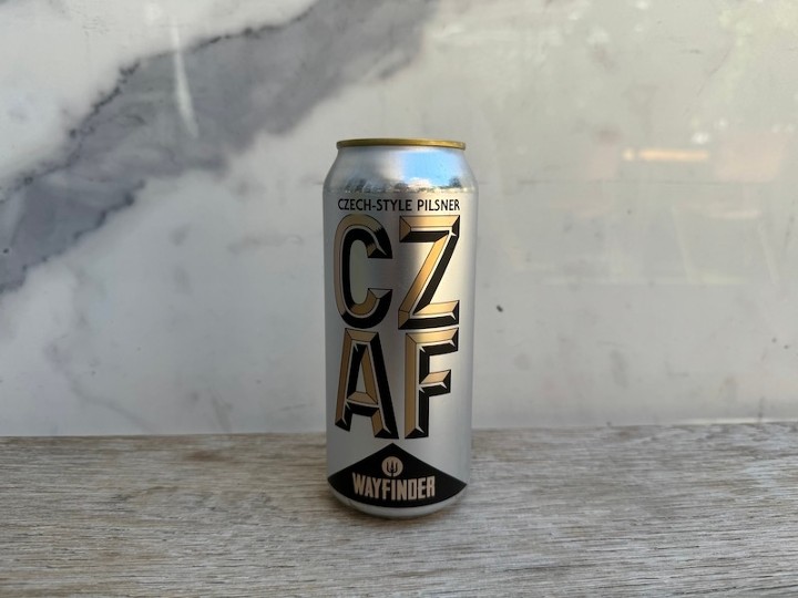 Wayfinder Czech AF, 16 oz Beer Can (4.9% ABV)