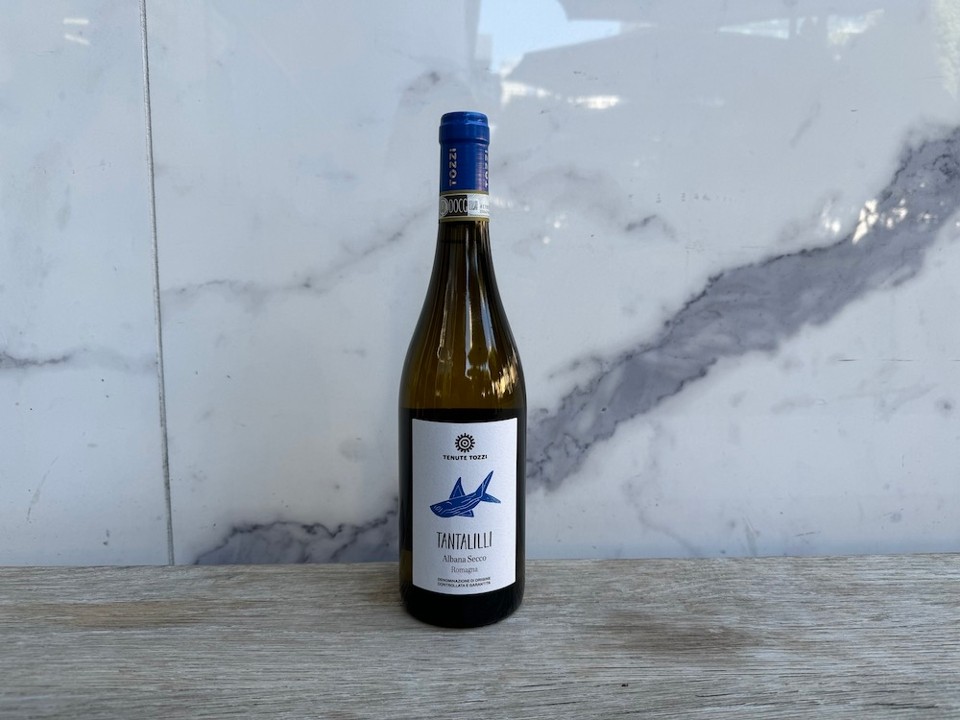 Tenute Tozzi Tantalilli Romagna Albana Secco, 750 mL White Wine Bottle (13.5% ABV)