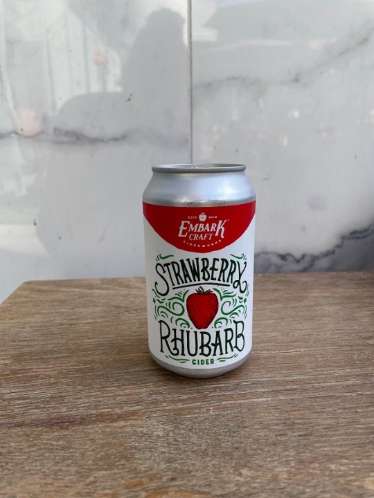 Embark Strawberry Rhubarb, 12 oz Can Cider (5.3% ABV)