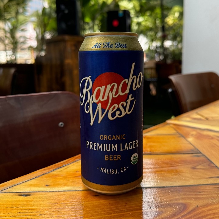 Rancho West Premum Lager, 16oz Beer Can (4.5% ABV)
