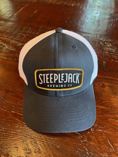 Blue Trucker Hat with Patch Logo