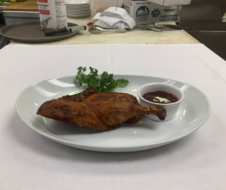 Long Island Duck ,Raspberry Sauce
