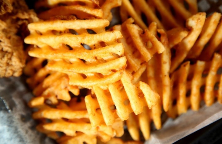 Basket of waffle fries