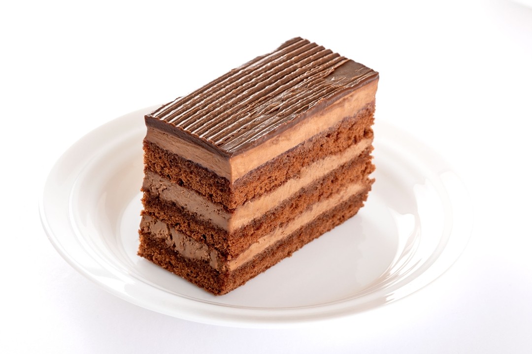 Chocolate Layered Cake Slice