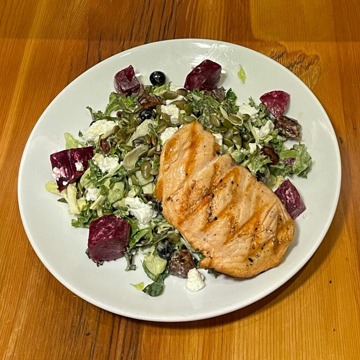 Grilled Salmon & Kale Salad