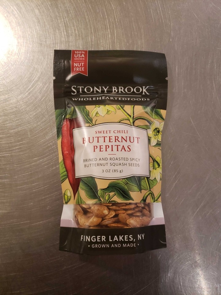 Sweet Chili Butternut Squash Seeds (3oz bag)- Stony Brook Wholehearted