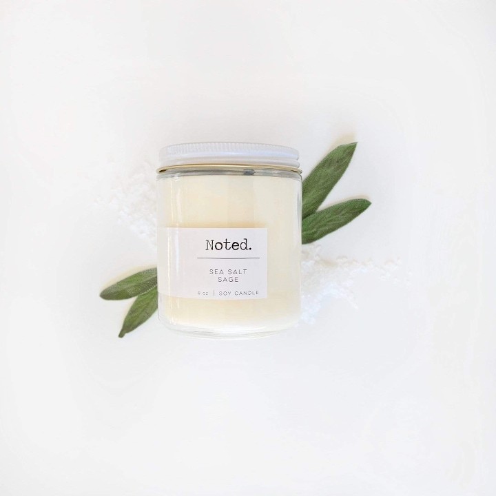 Sea Salt Sage 8oz Noted Candle