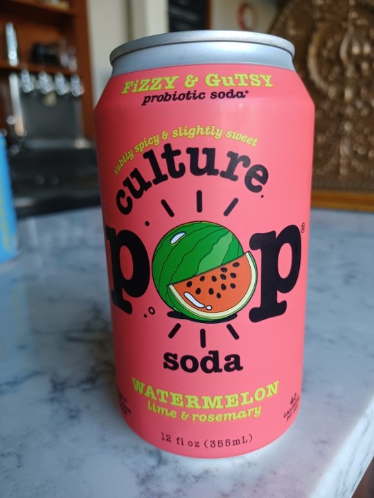 Culture Pop Soda - Watermelon Lime & Rosemary 12 oz (can)