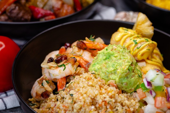 BRAVA SAUCE SHRIMP WITH SWEET COCONUT RICE  BOWL