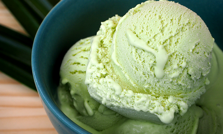 Green tea ice cream