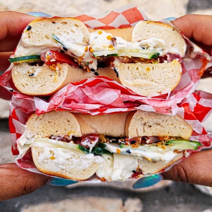 Cucumber Bagel Sandwich