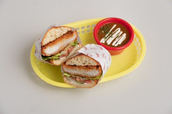 Cilantro Aioli Fish Katsu Sandwich