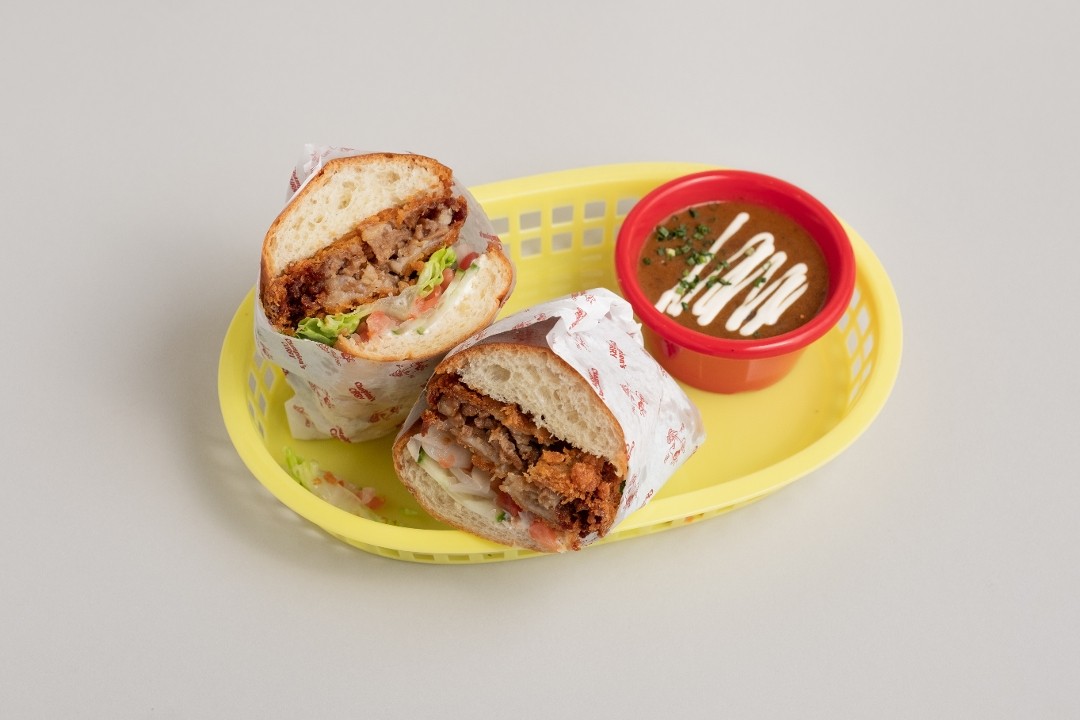Minced Beef Katsu Sandwich - Curry Dip