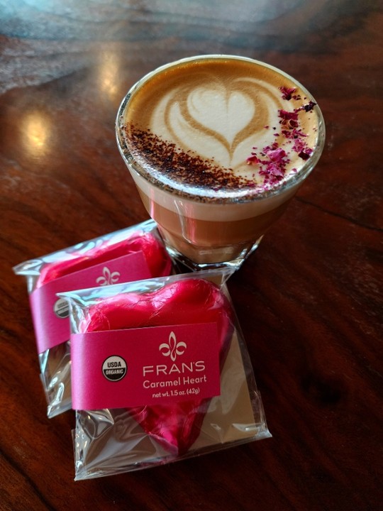 Fran's Organic Caramel Heart in Dark Chocolate