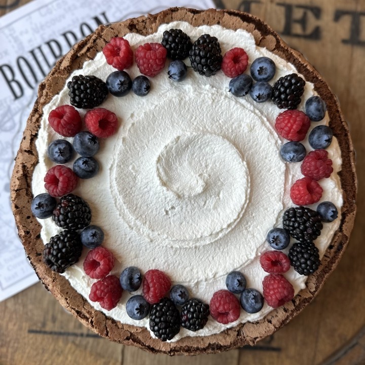 Berries & Cream Flourless Torte