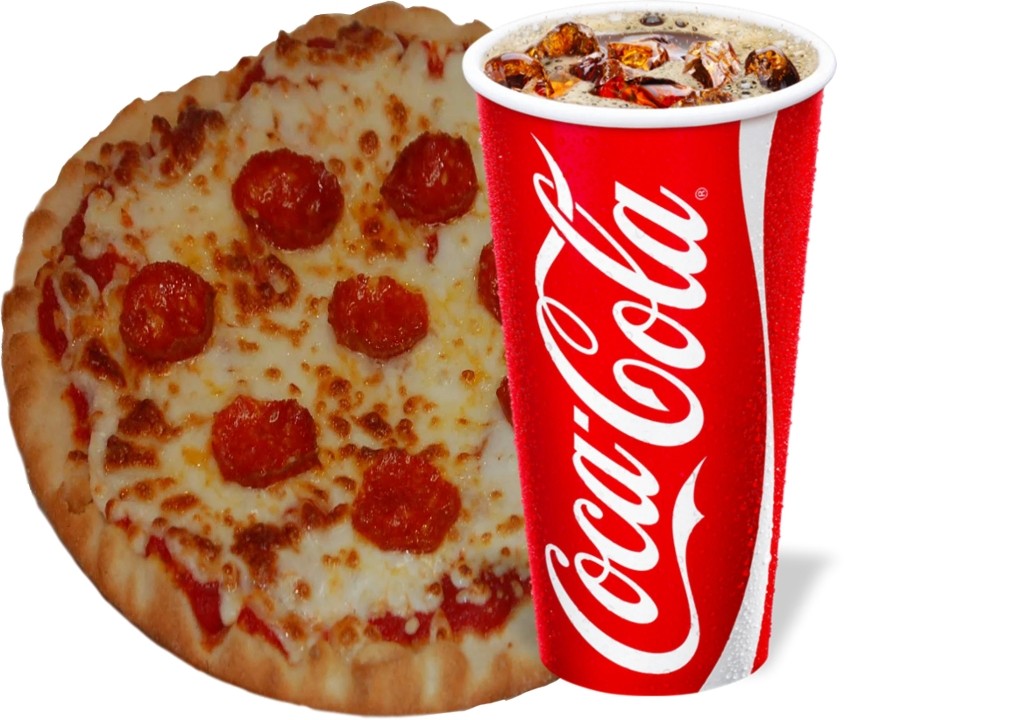 10" One Topping Pizza & Soda