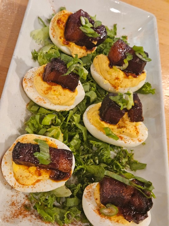 Pork Belly Deviled Eggs