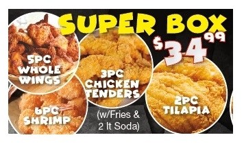 SUPER BOX  W/ FRIES AND 2 L SODA