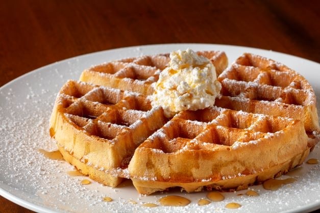 Belgian Waffle with Butter & Syrup