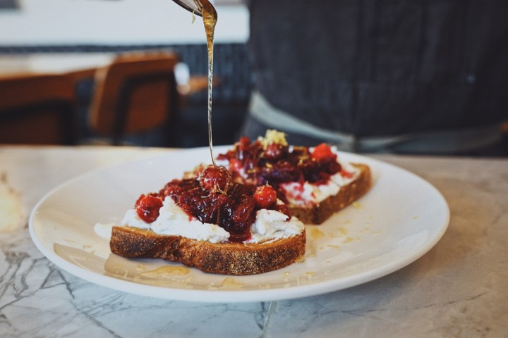 Ricotta & Jam Tartine