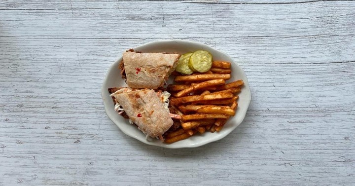 Pork Cutlet and Slaw Sandwich