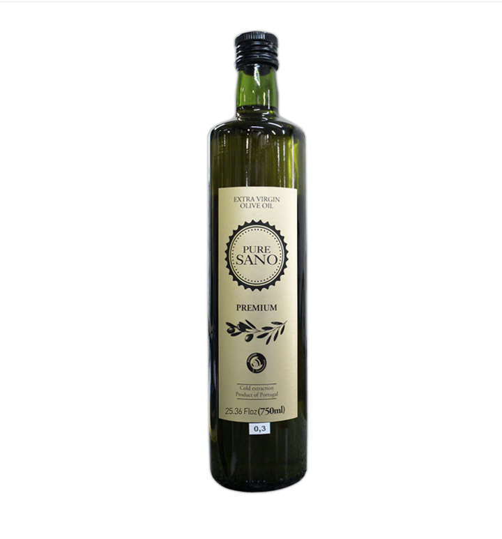 Pure Sano - Extra Virgin Olive Oil Premium - Cold extraction, 750 ML, Portugal