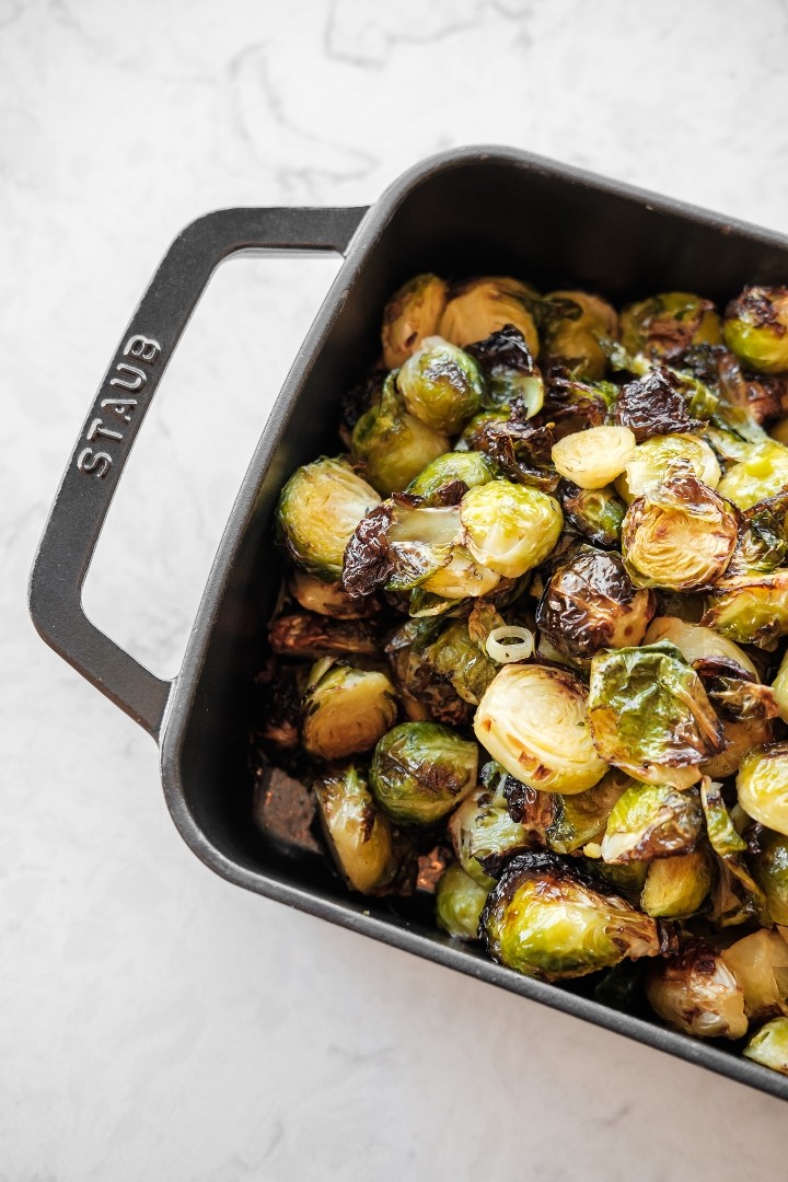 Roasted Apple Cider Brussel Sprouts - GF, H, VG