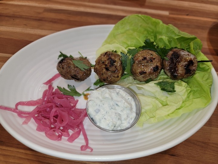 Lamb Meatball Lettuce Cups