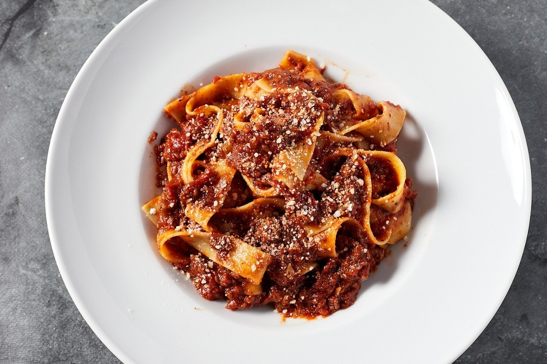 Bolognese w/ Pappardelle Pasta