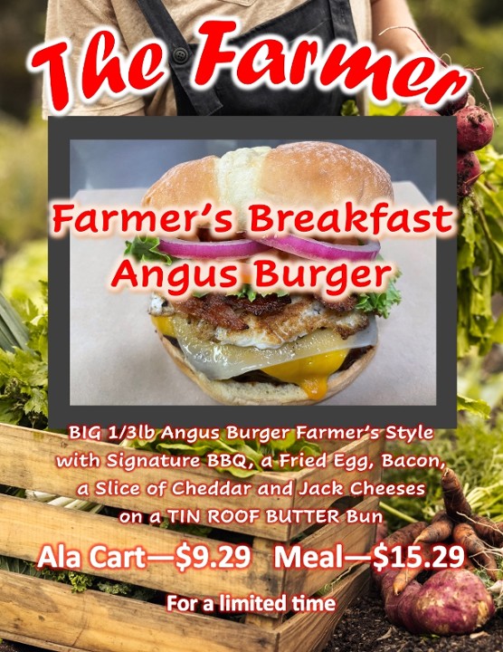 1/3 LB Angus FARMER Burger Ala Carte