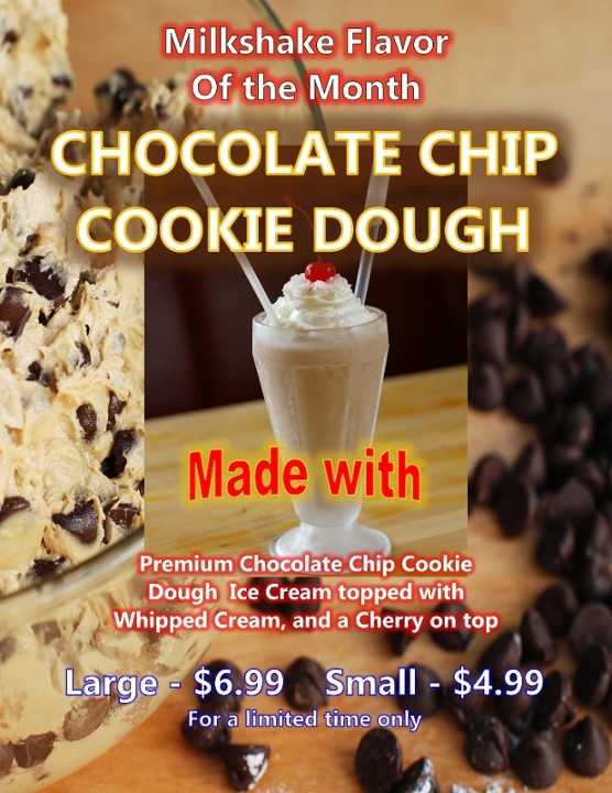 Large CHOCOLATE CHIP COOKIE DOUGH Shake