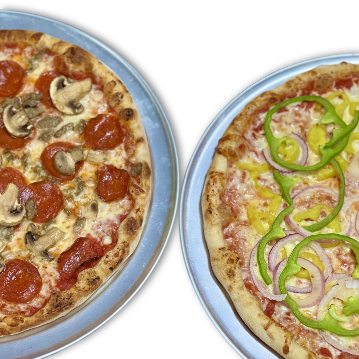 2 Small 3-Topping Pizzas $6.99 Each
