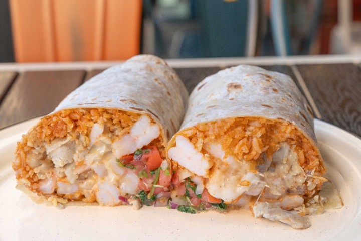 Surf n Turf Burrito - Pollo Asado