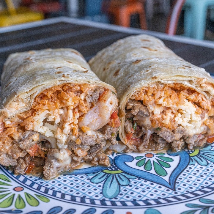 Surf n Turf Burrito - Carne Asada