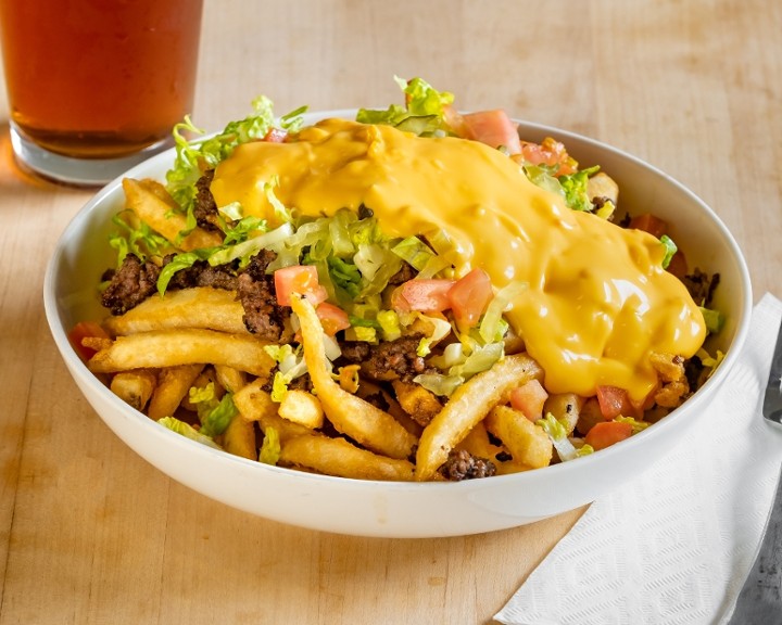 Cheeseburger loaded fries